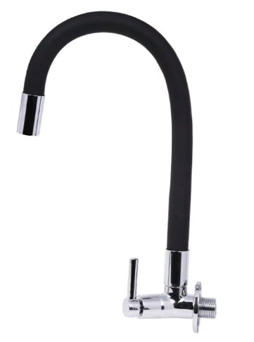 TORNEIRA CAPRI PAREDE FLEXIVEL PT METAL P...